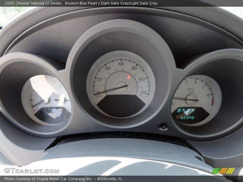 Modern Blue Pearl / Dark Slate Gray/Light Slate Gray 2008 Chrysler Sebring LX Sedan