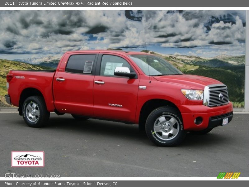 Radiant Red / Sand Beige 2011 Toyota Tundra Limited CrewMax 4x4