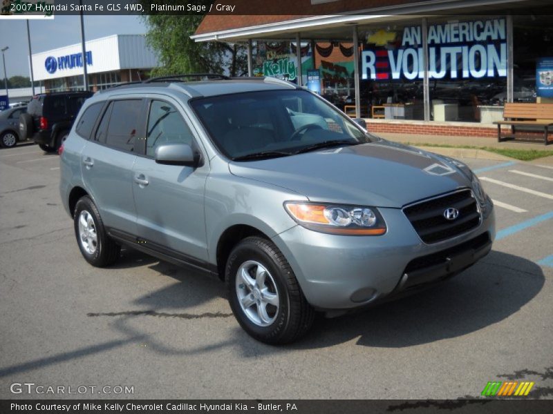 Platinum Sage / Gray 2007 Hyundai Santa Fe GLS 4WD
