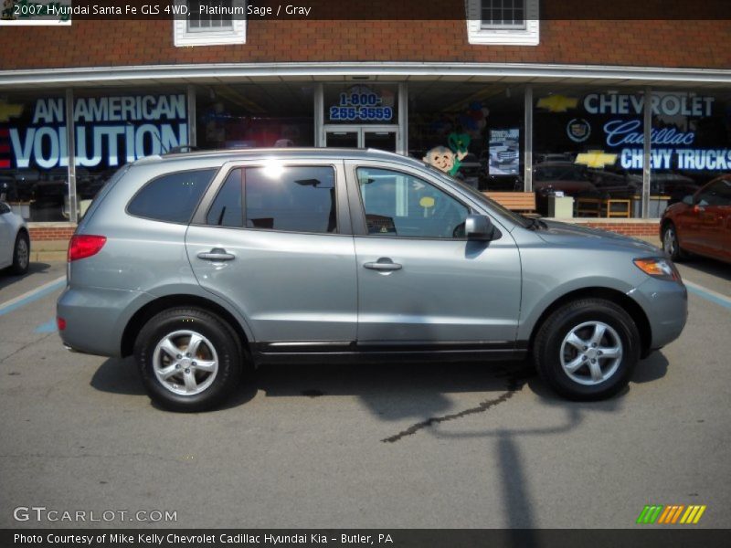 Platinum Sage / Gray 2007 Hyundai Santa Fe GLS 4WD