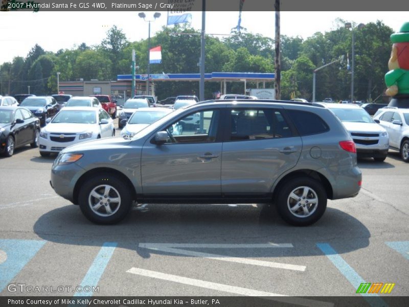 Platinum Sage / Gray 2007 Hyundai Santa Fe GLS 4WD