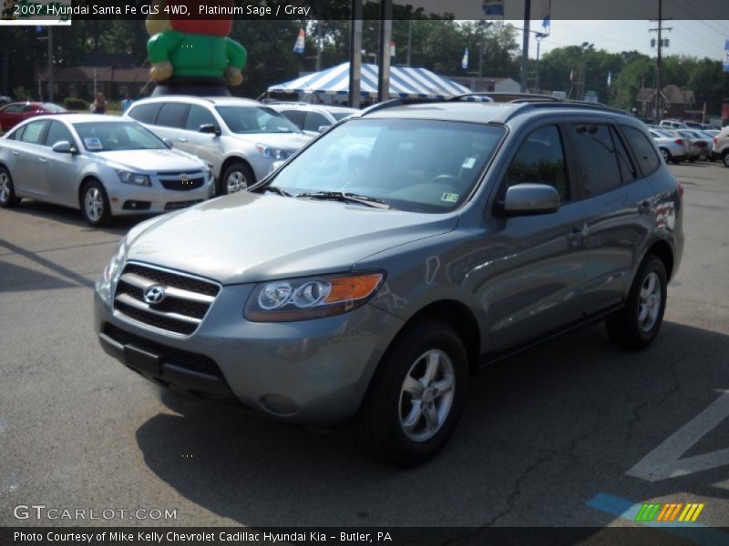Platinum Sage / Gray 2007 Hyundai Santa Fe GLS 4WD