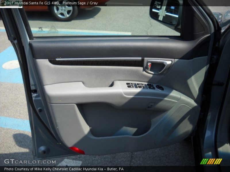 Platinum Sage / Gray 2007 Hyundai Santa Fe GLS 4WD