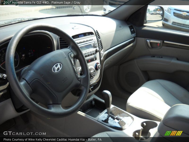 Platinum Sage / Gray 2007 Hyundai Santa Fe GLS 4WD