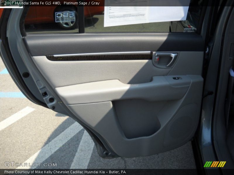 Platinum Sage / Gray 2007 Hyundai Santa Fe GLS 4WD