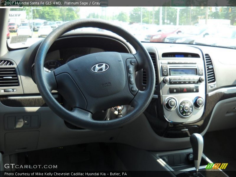 Platinum Sage / Gray 2007 Hyundai Santa Fe GLS 4WD