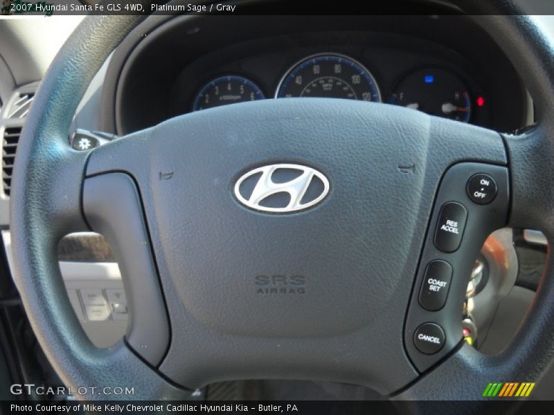 Platinum Sage / Gray 2007 Hyundai Santa Fe GLS 4WD