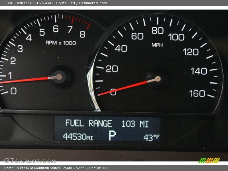 Crystal Red / Cashmere/Cocoa 2008 Cadillac SRX 4 V6 AWD