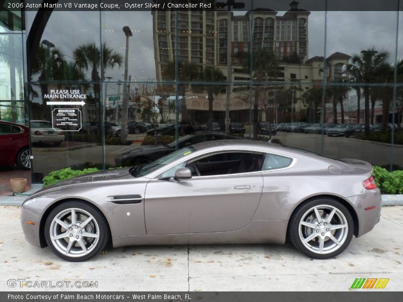 Oyster Silver / Chancellor Red 2006 Aston Martin V8 Vantage Coupe