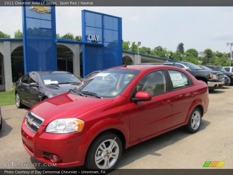 Sport Red / Neutral 2011 Chevrolet Aveo LT Sedan