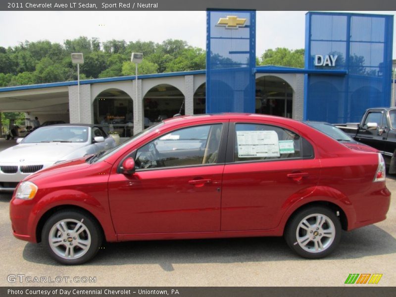 Sport Red / Neutral 2011 Chevrolet Aveo LT Sedan