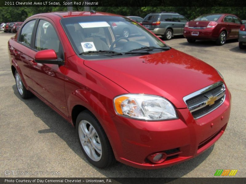 Sport Red / Neutral 2011 Chevrolet Aveo LT Sedan