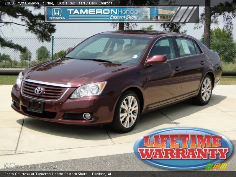 Cassis Red Pearl / Dark Charcoal 2008 Toyota Avalon Touring