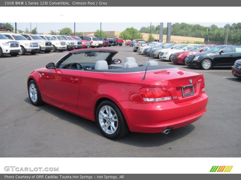 Crimson Red / Grey 2008 BMW 1 Series 128i Convertible