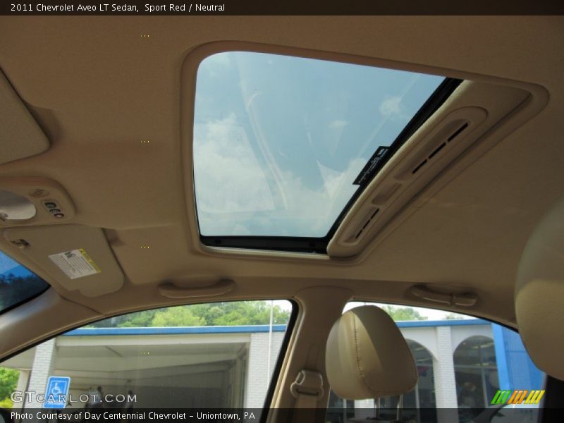 Sunroof of 2011 Aveo LT Sedan