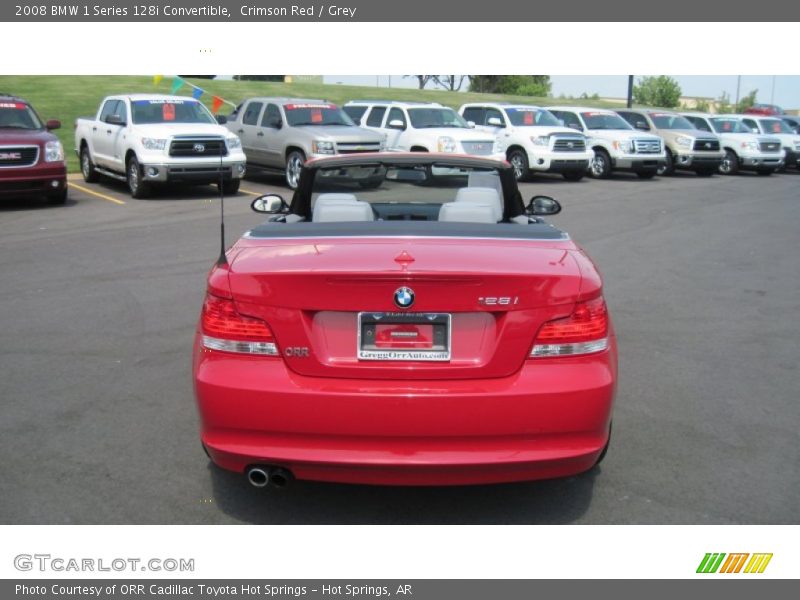 Crimson Red / Grey 2008 BMW 1 Series 128i Convertible