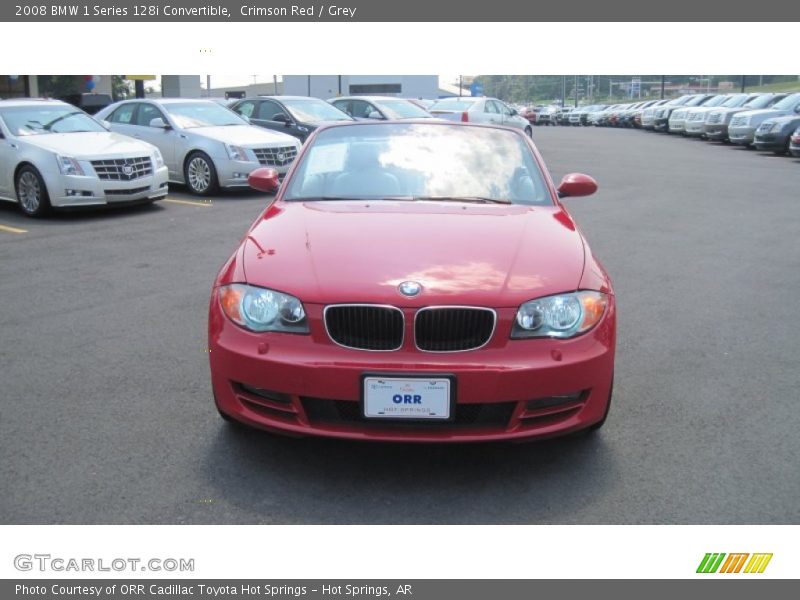 Crimson Red / Grey 2008 BMW 1 Series 128i Convertible