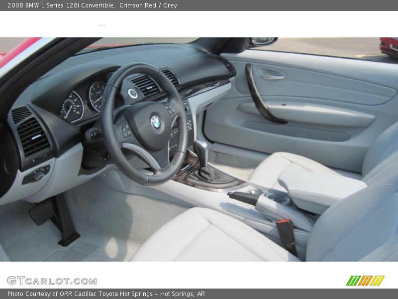 Crimson Red / Grey 2008 BMW 1 Series 128i Convertible