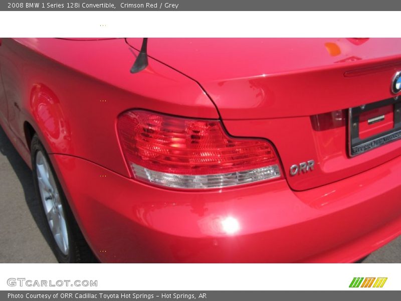 Crimson Red / Grey 2008 BMW 1 Series 128i Convertible