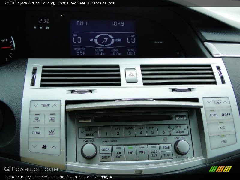 Cassis Red Pearl / Dark Charcoal 2008 Toyota Avalon Touring