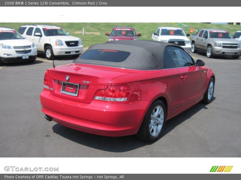 Crimson Red / Grey 2008 BMW 1 Series 128i Convertible