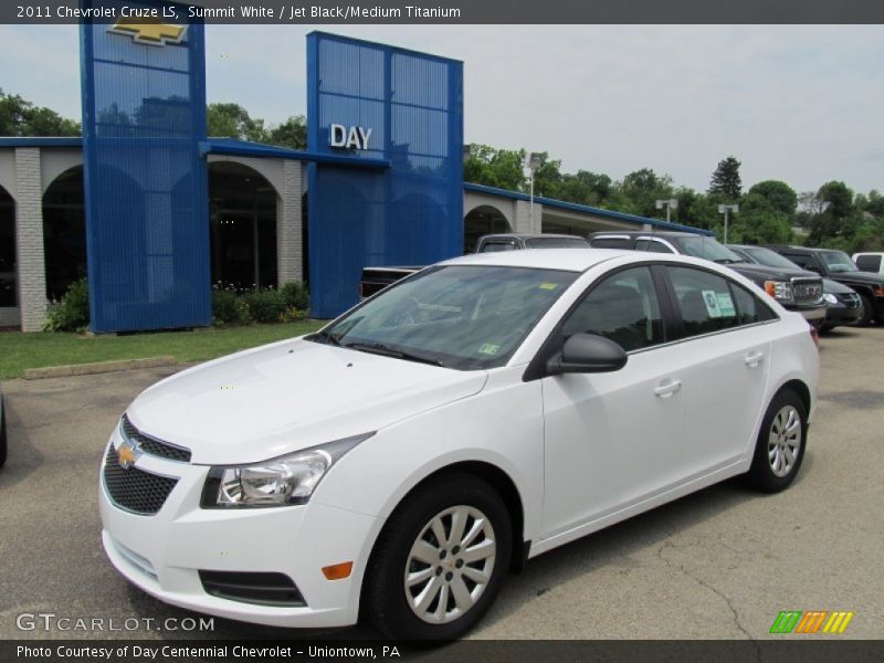 Summit White / Jet Black/Medium Titanium 2011 Chevrolet Cruze LS