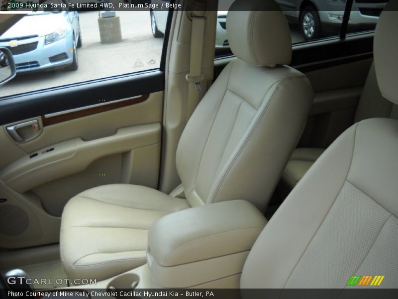 Platinum Sage / Beige 2009 Hyundai Santa Fe Limited 4WD