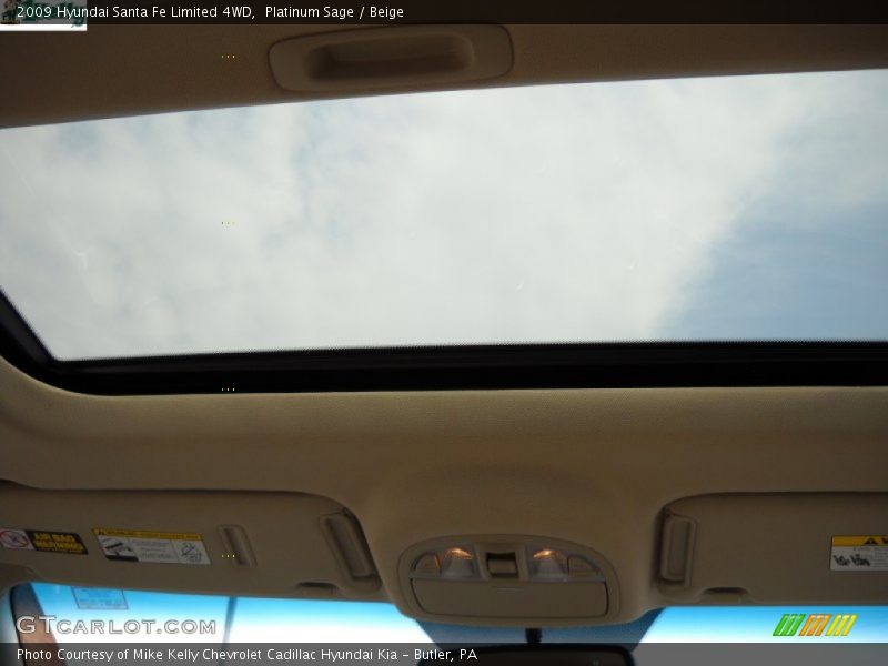 Platinum Sage / Beige 2009 Hyundai Santa Fe Limited 4WD