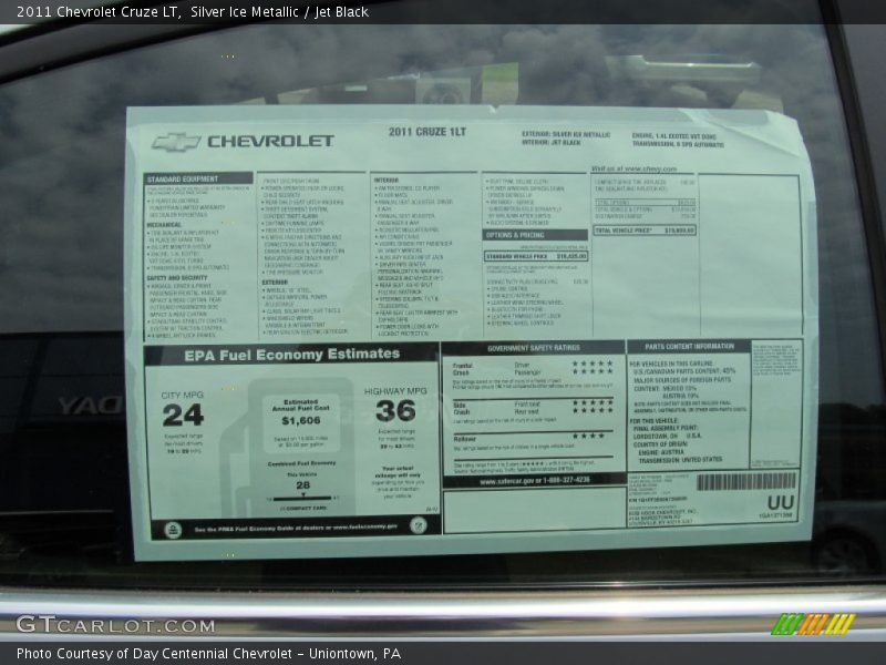 Silver Ice Metallic / Jet Black 2011 Chevrolet Cruze LT