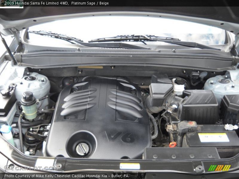 Platinum Sage / Beige 2009 Hyundai Santa Fe Limited 4WD