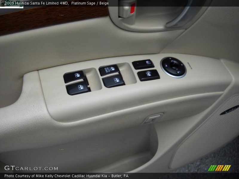 Platinum Sage / Beige 2009 Hyundai Santa Fe Limited 4WD