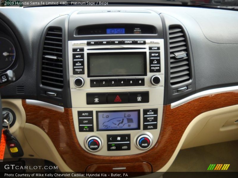 Platinum Sage / Beige 2009 Hyundai Santa Fe Limited 4WD