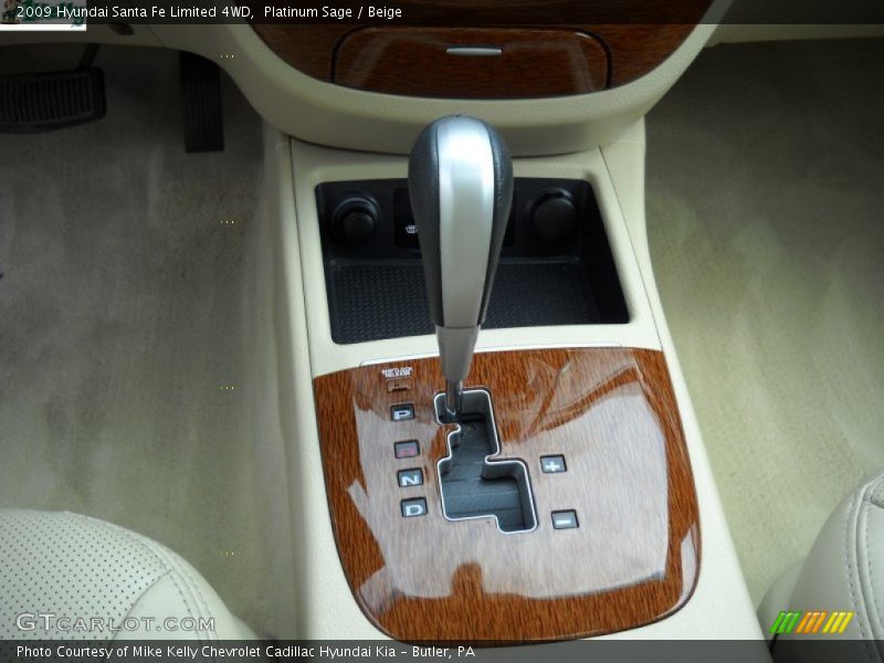 Platinum Sage / Beige 2009 Hyundai Santa Fe Limited 4WD