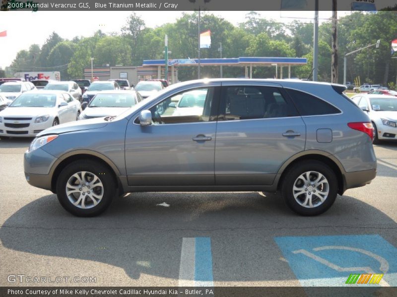 Blue Titanium Metallic / Gray 2008 Hyundai Veracruz GLS