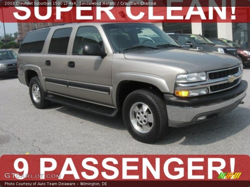 Sandalwood Metallic / Gray/Dark Charcoal 2003 Chevrolet Suburban 1500 LS 4x4