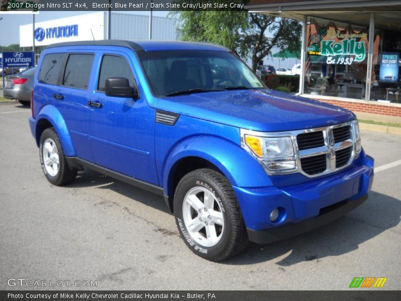 Electric Blue Pearl / Dark Slate Gray/Light Slate Gray 2007 Dodge Nitro SLT 4x4