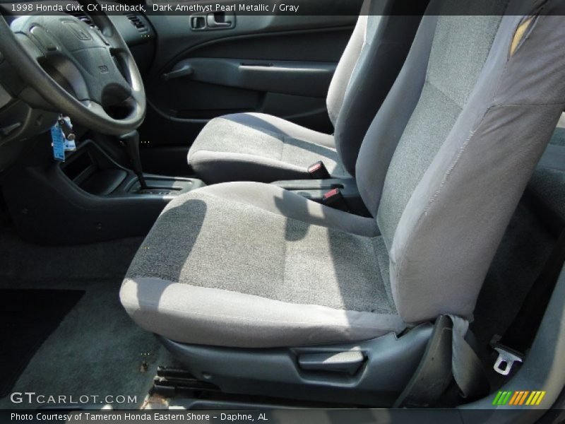 Dark Amethyst Pearl Metallic / Gray 1998 Honda Civic CX Hatchback