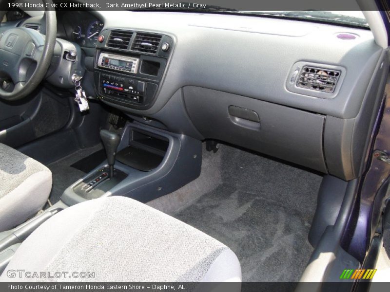 Dark Amethyst Pearl Metallic / Gray 1998 Honda Civic CX Hatchback