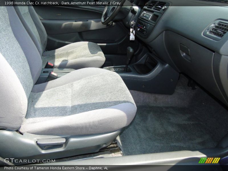Dark Amethyst Pearl Metallic / Gray 1998 Honda Civic CX Hatchback