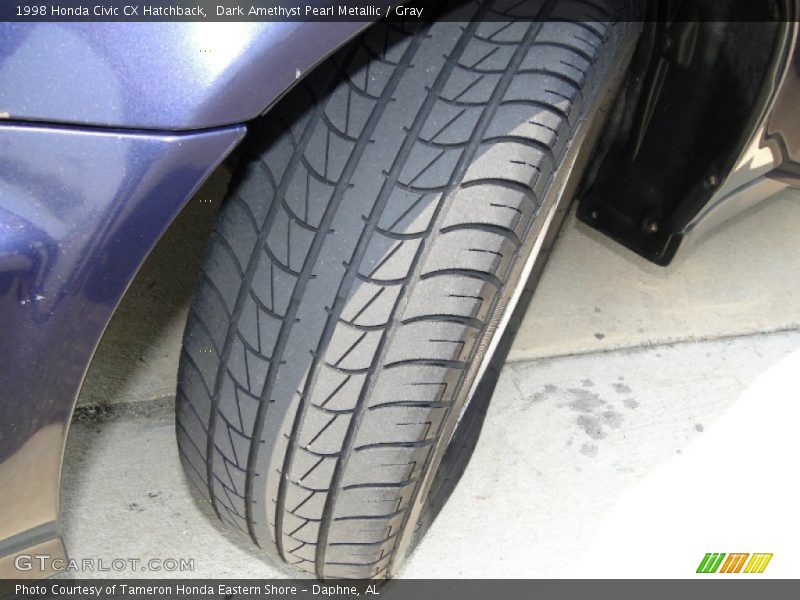 Dark Amethyst Pearl Metallic / Gray 1998 Honda Civic CX Hatchback
