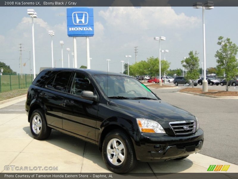 Ebony Black / Gray 2008 Kia Sorento LX
