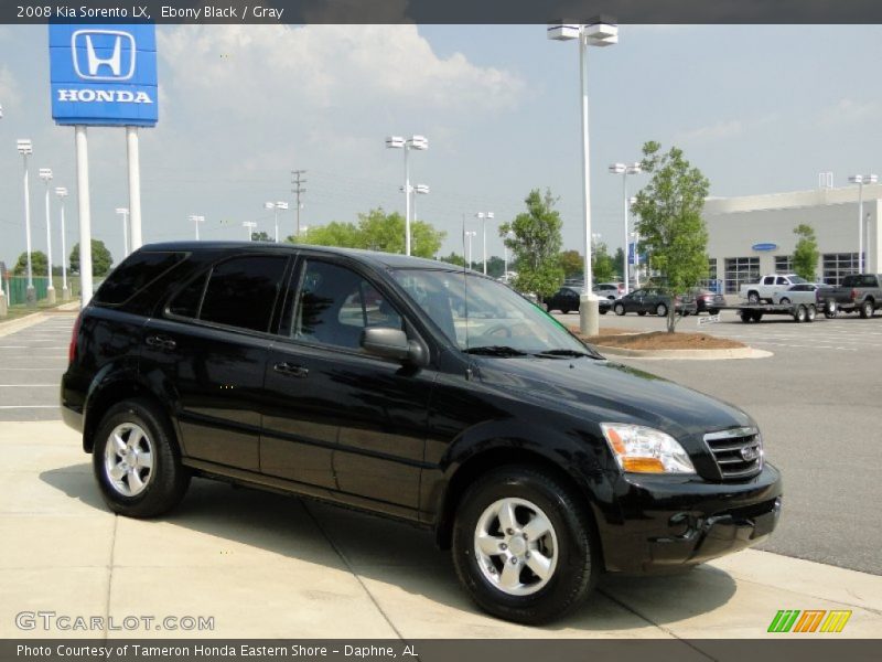 Ebony Black / Gray 2008 Kia Sorento LX