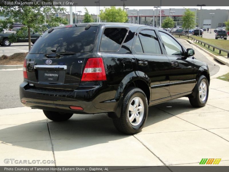 Ebony Black / Gray 2008 Kia Sorento LX