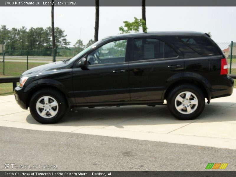 Ebony Black / Gray 2008 Kia Sorento LX