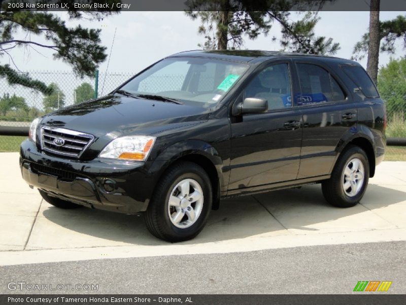 Ebony Black / Gray 2008 Kia Sorento LX