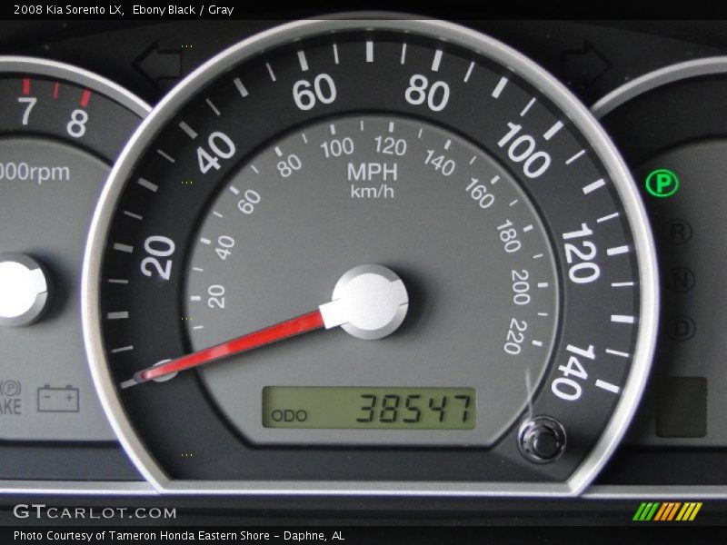 Ebony Black / Gray 2008 Kia Sorento LX