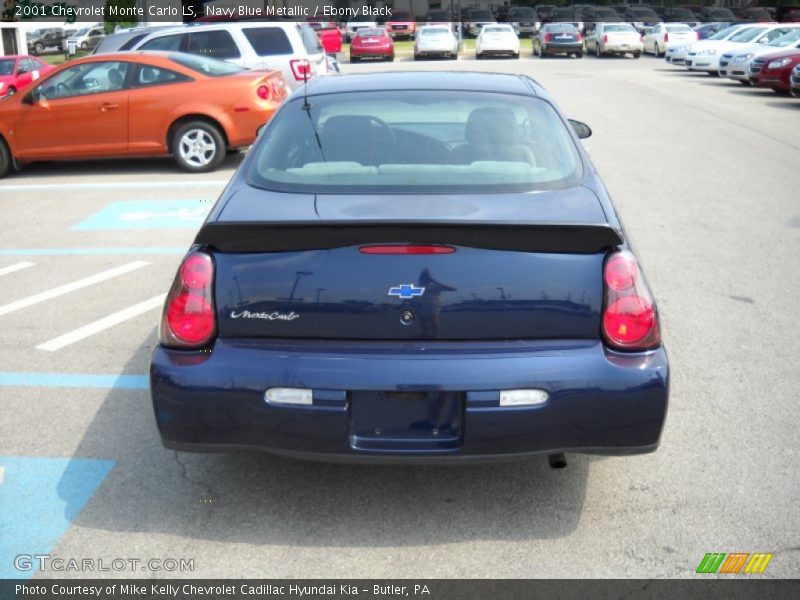 Navy Blue Metallic / Ebony Black 2001 Chevrolet Monte Carlo LS