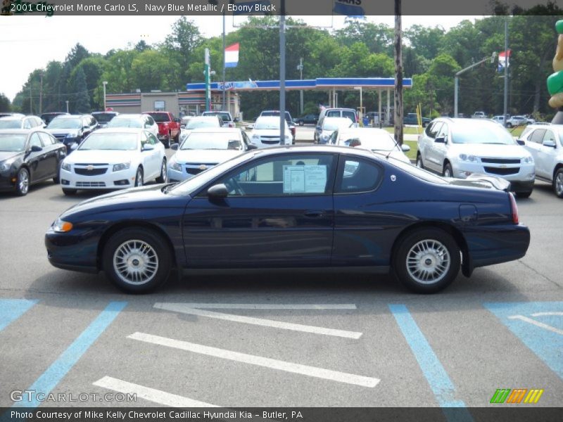 Navy Blue Metallic / Ebony Black 2001 Chevrolet Monte Carlo LS