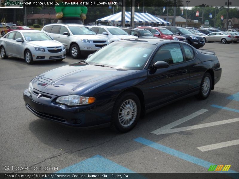 Navy Blue Metallic / Ebony Black 2001 Chevrolet Monte Carlo LS