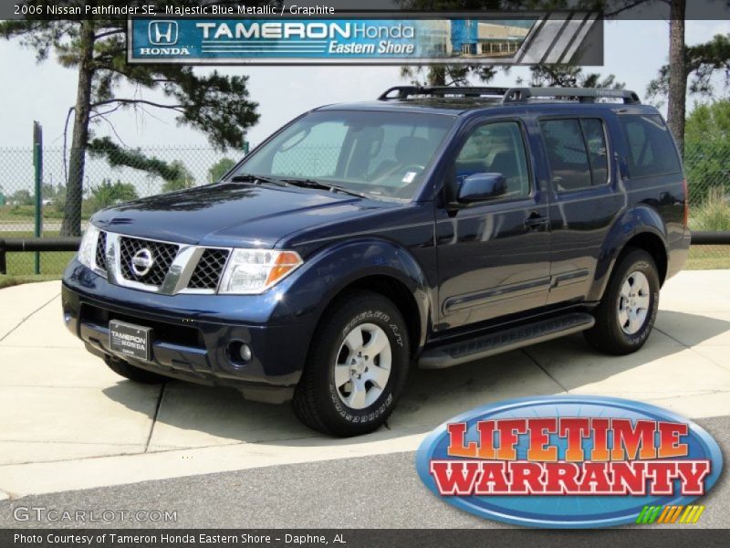 Majestic Blue Metallic / Graphite 2006 Nissan Pathfinder SE